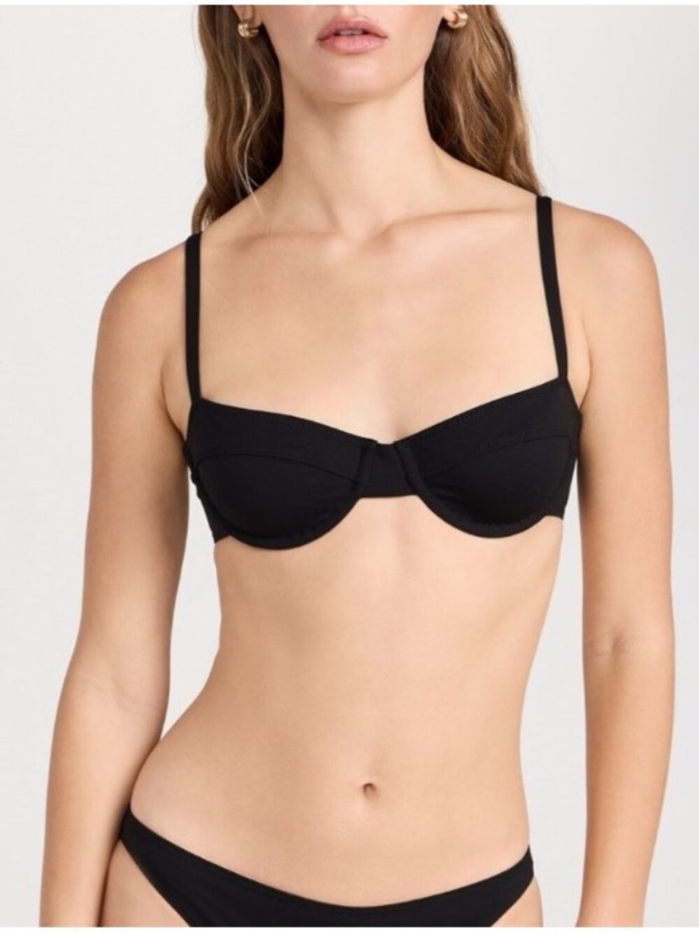 ALC Dylan BIKINI TOP Size Small Black Underwire NWT $145